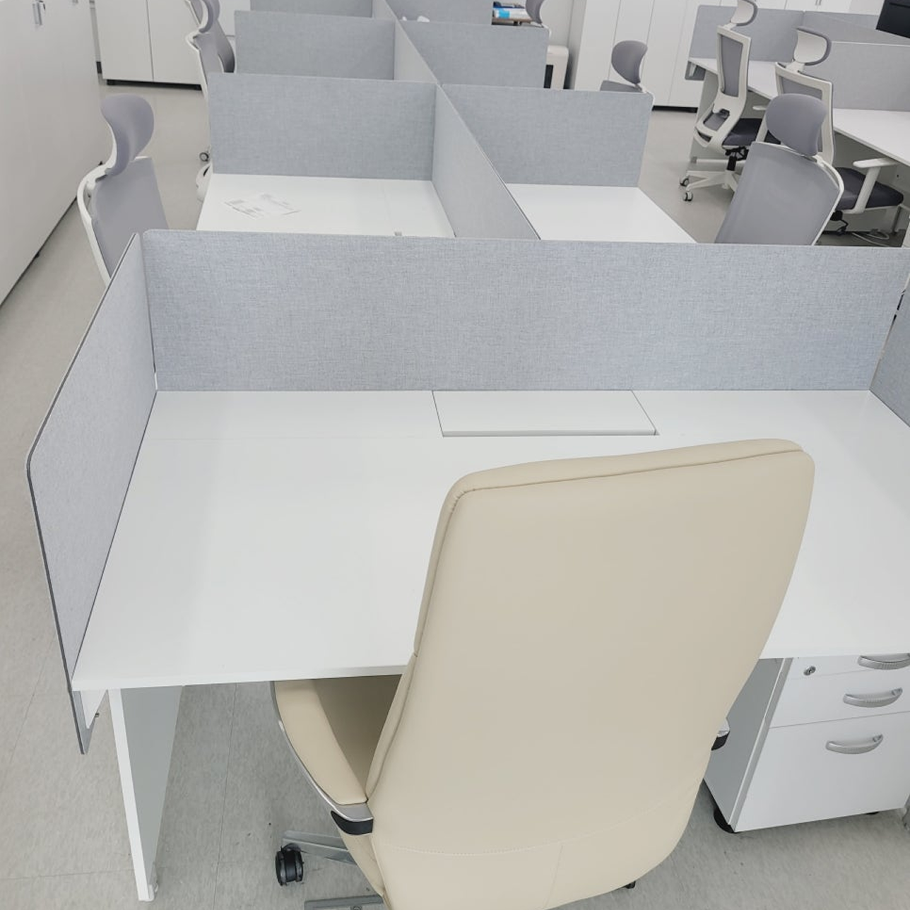 [리바트] 책상+이동서랍(3단) 세트 1600X800