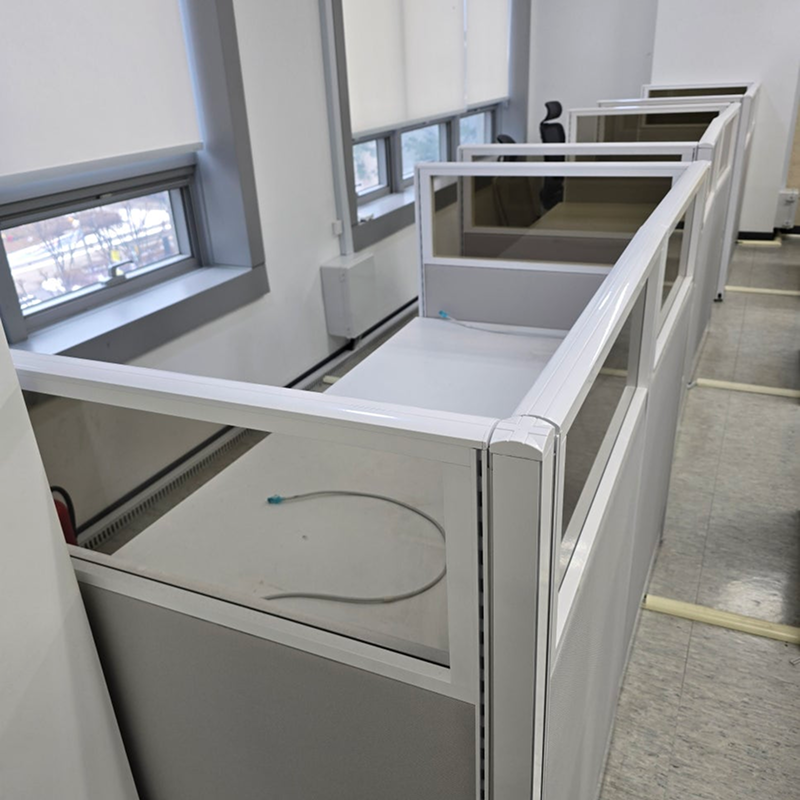 [대량입고] 사무용 컴팩트 책상+의자+파티션 세트