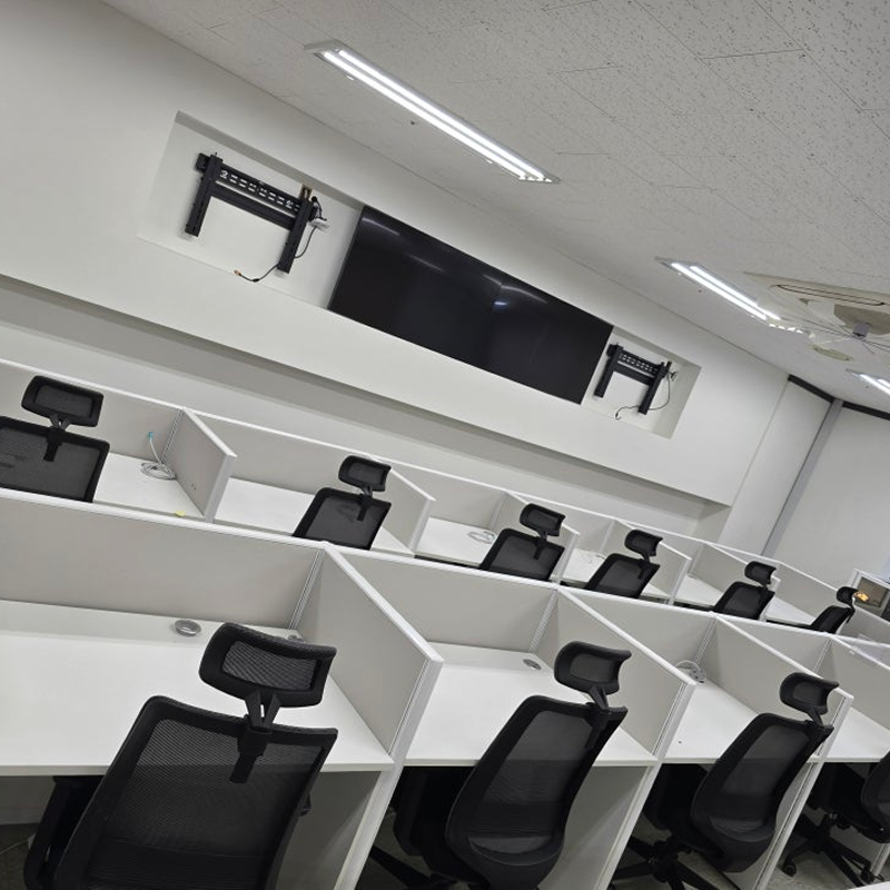 [대량입고] 사무용 컴팩트 책상+의자+파티션 세트